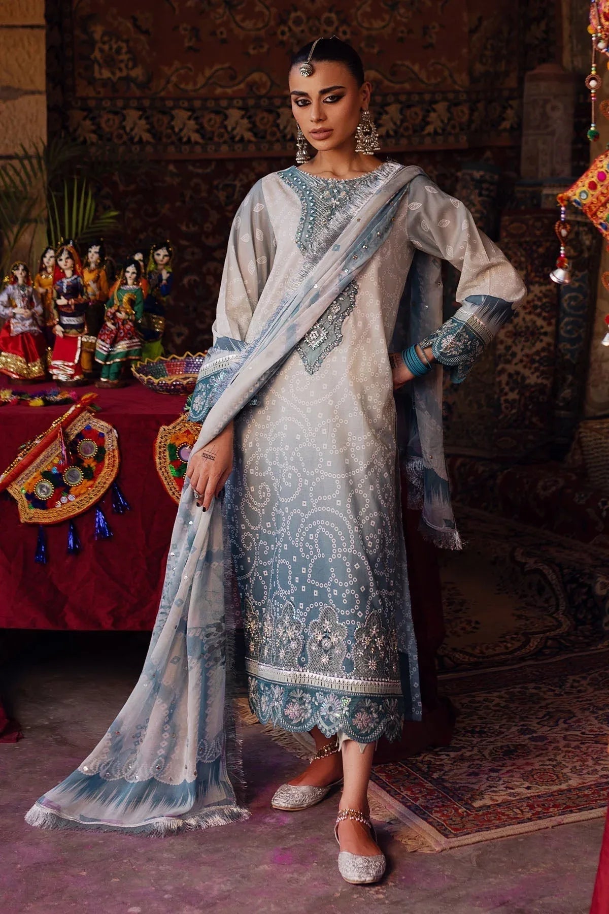 Nureh | Bazaar Lawn | NS-130 - Aqsa Fabrics