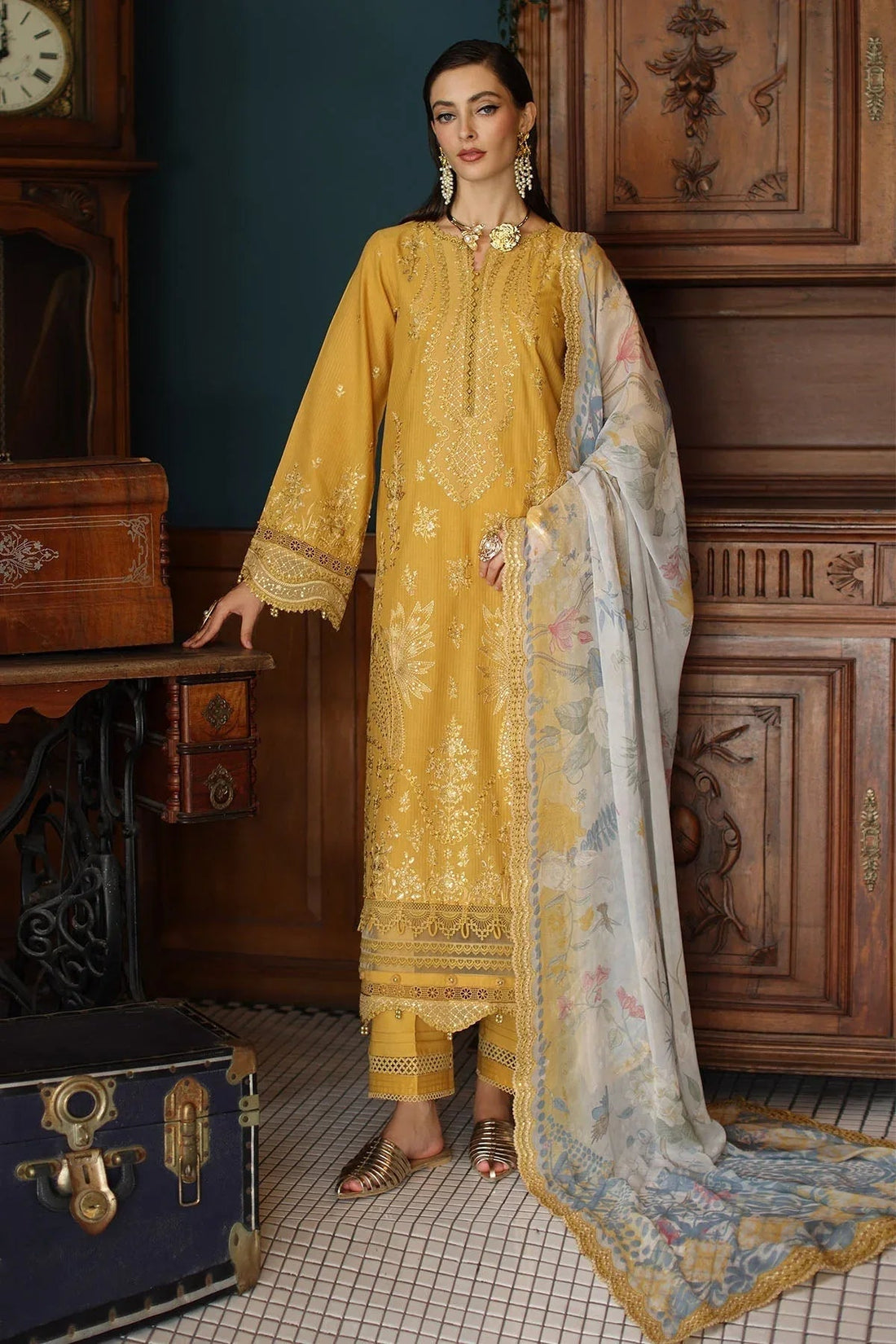 Nureh | Maya Lawn | NS-155 - Aqsa Fabrics