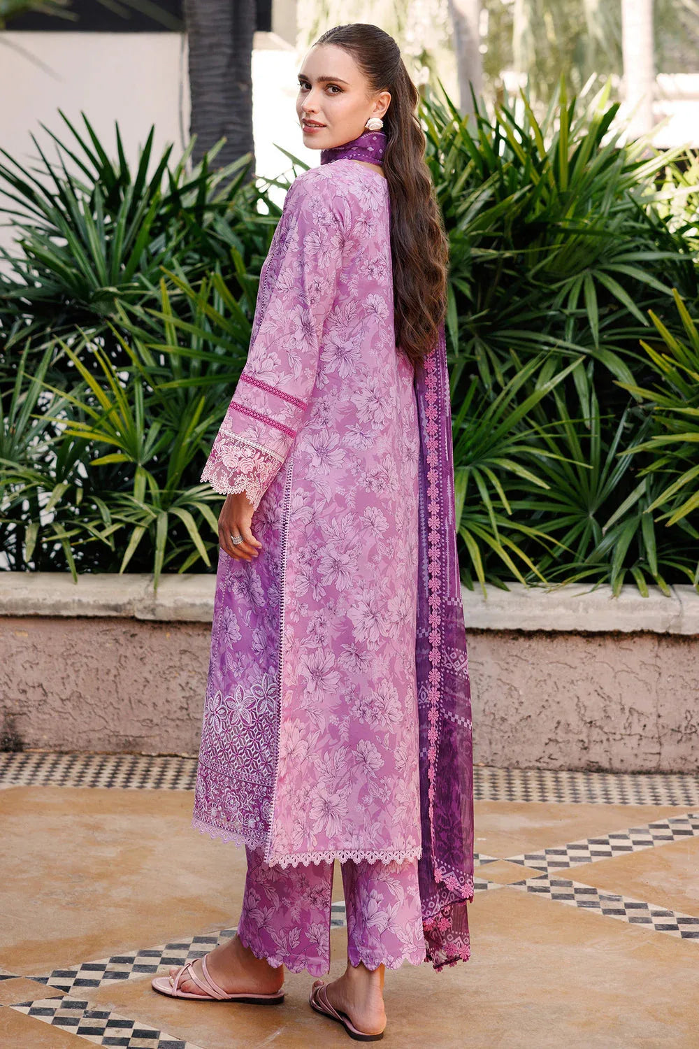 Farasha | Printed Essentials | Lavender Rush - Aqsa Fabrics