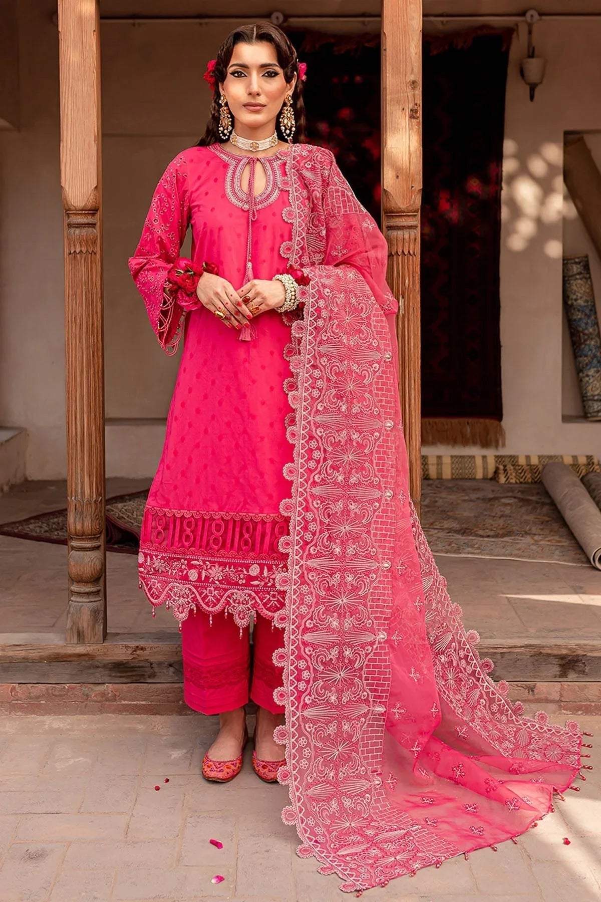 Nureh | Lawn Jacquard | NS-73 - Aqsa Fabrics