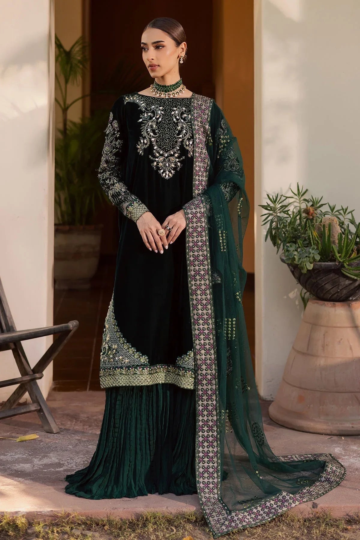 Nureh | Maya Velvet | NW-115 - Aqsa Fabrics