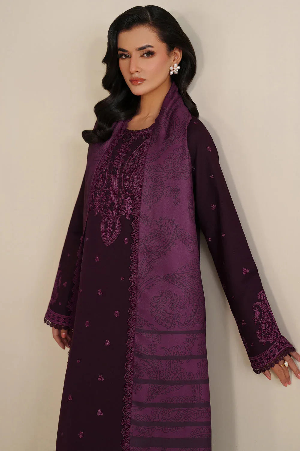 Farasha | Winter Spell 25 | Violett - Aqsa Fabrics
