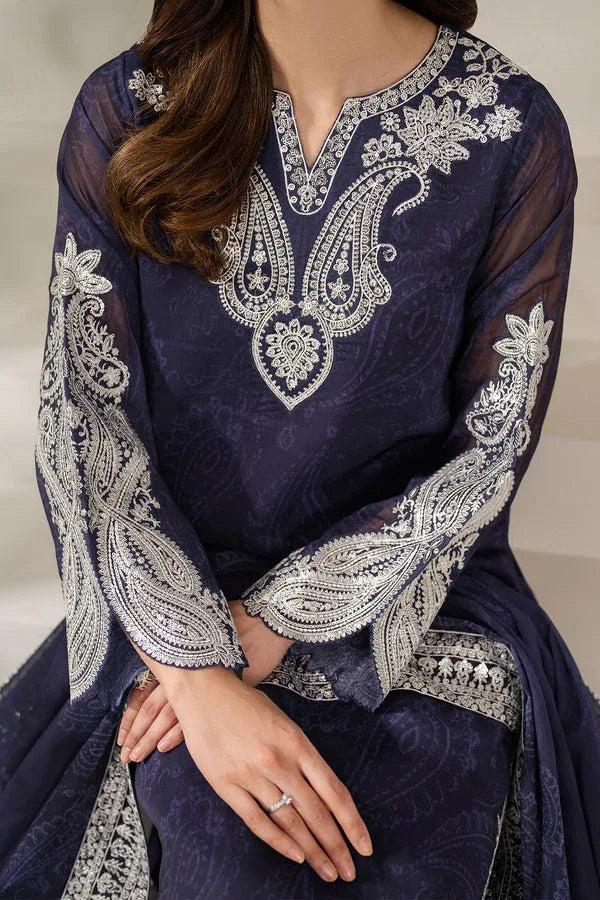 Farasha | Fiorella Formals | Blue Dazzle - Aqsa Fabrics