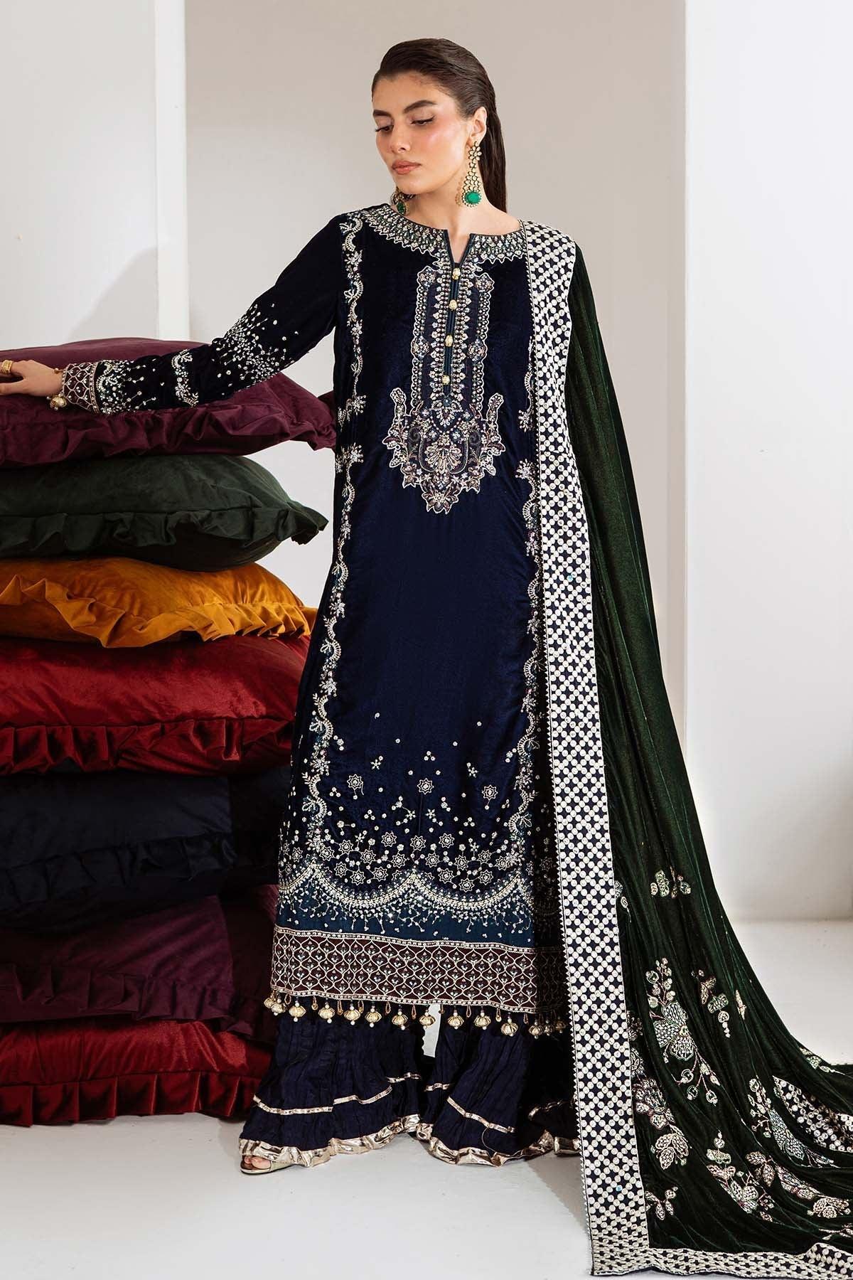 Nureh | Maya Velvet | NW-109 - Aqsa Fabrics