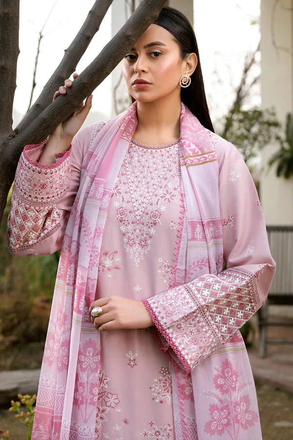 Farasha | Summer Weaves Embroidered Lawn | Muted Bloom - Aqsa Fabrics
