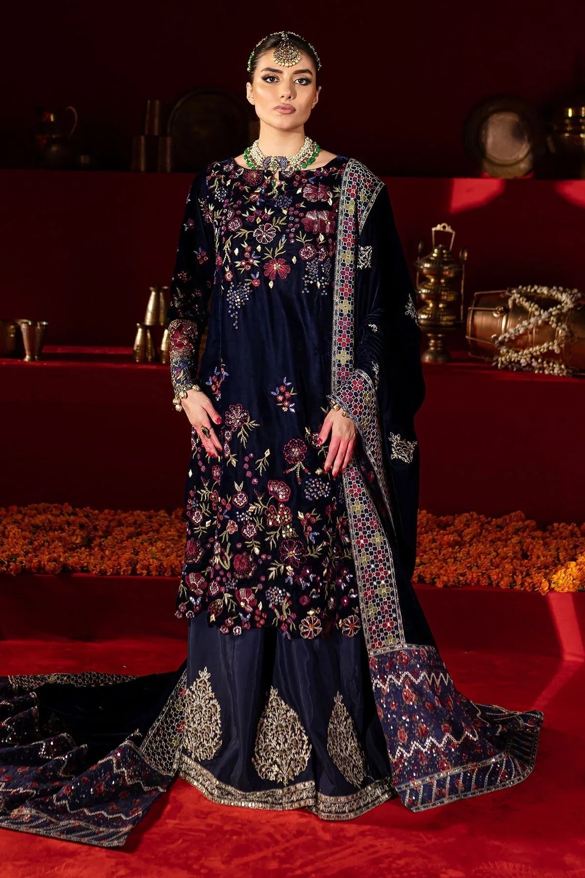 Nureh | Maya Velvet | NW-93 - Aqsa Fabrics