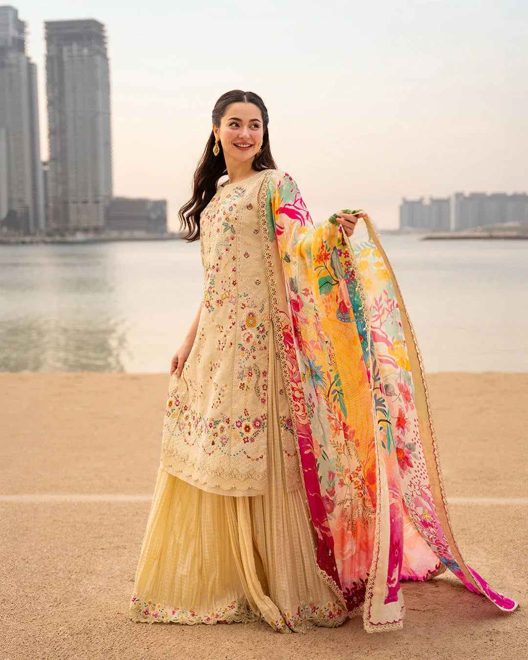 Faiza Saqlain | Aya Luxury Lawn 26' | Merjem