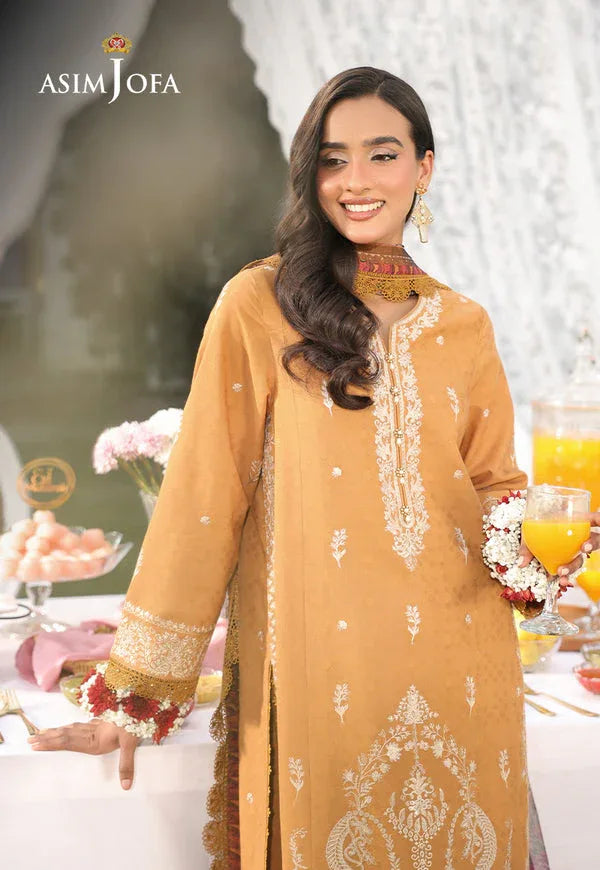Asim Jofa | Summer Rhapsody | AJUBU-04 Embroidered Jacquard - Aqsa Fabrics