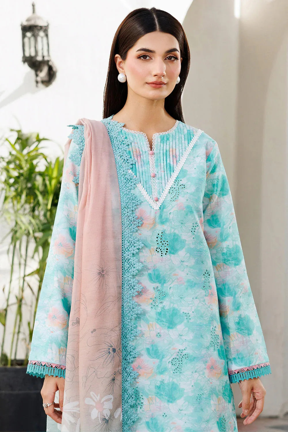 Farasha | Printed Essentials | Blue Dusk - Aqsa Fabrics