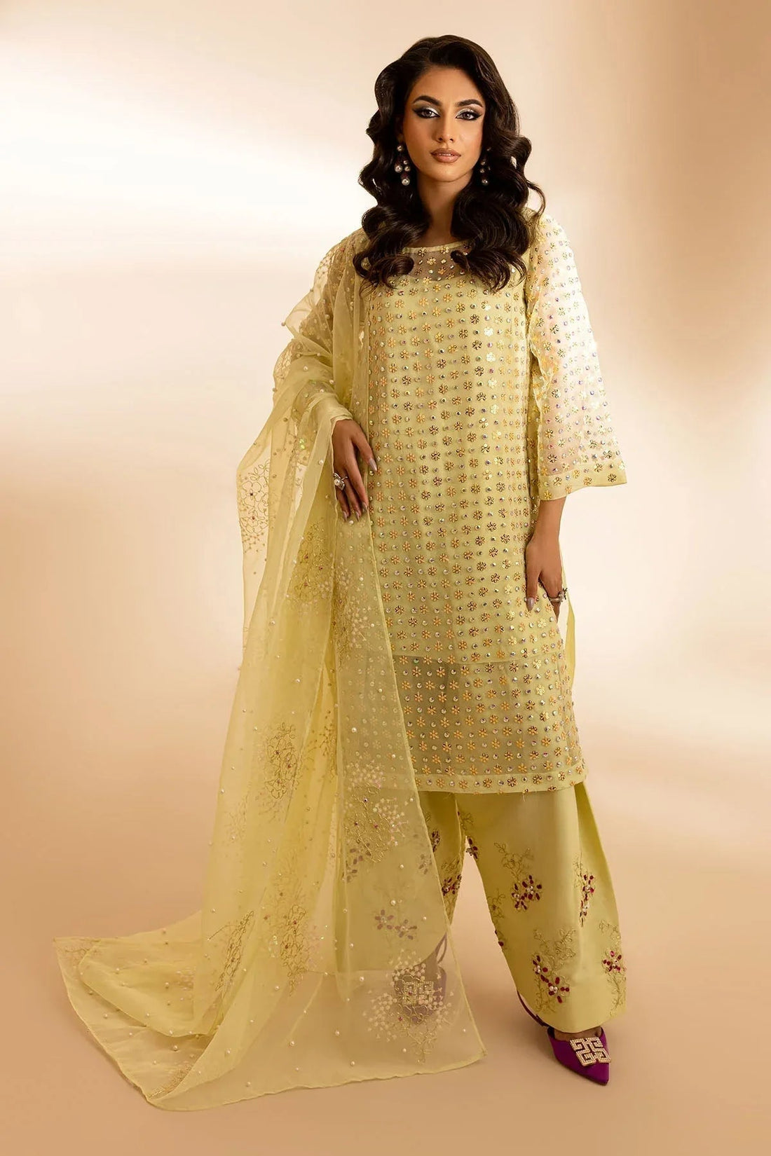 Nureh | Tiny Twinkles | TW-04 GLOSS BOSS - Aqsa Fabrics