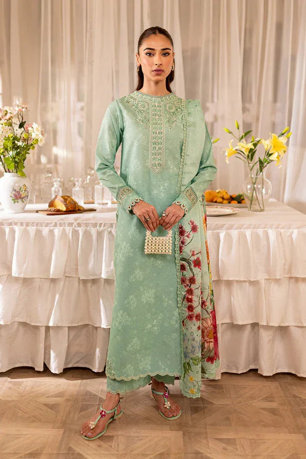 Farasha | Seraya Lawn 24 | SAGE - Aqsa Fabrics