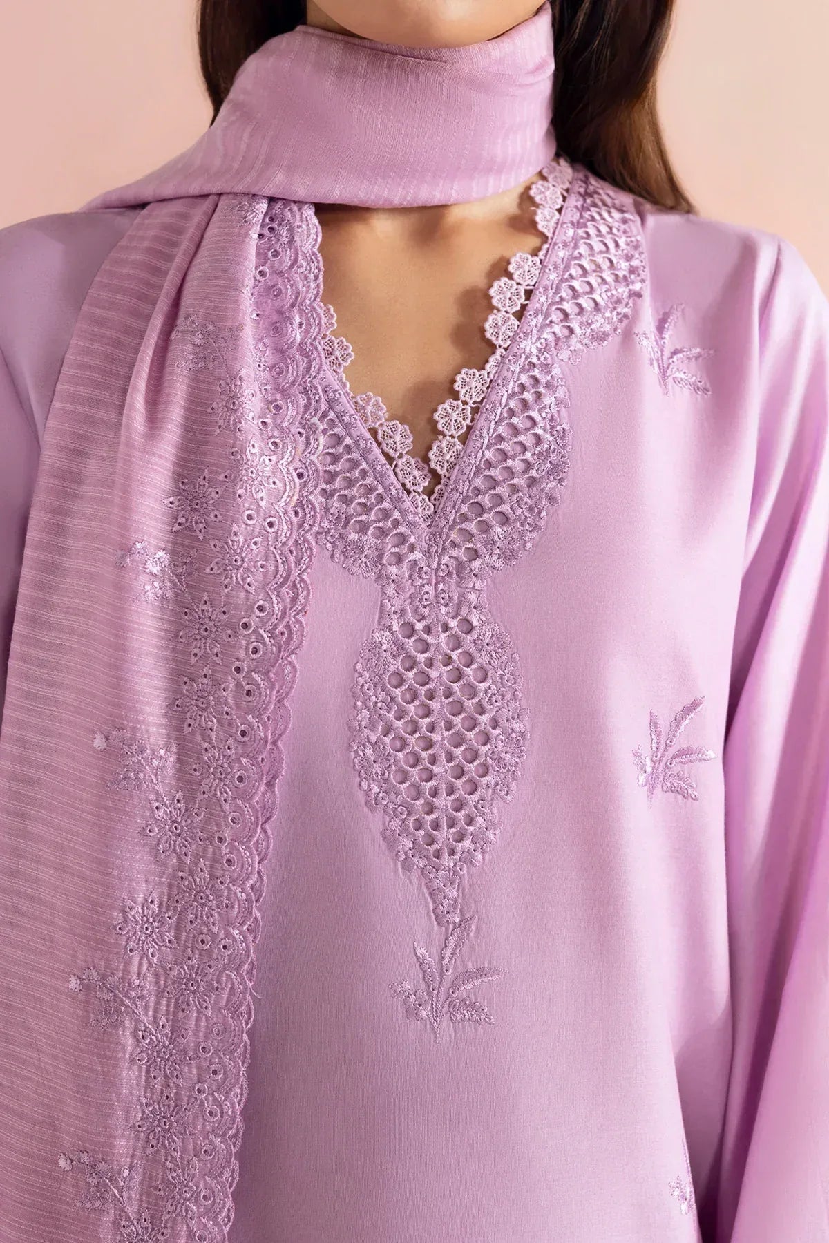 Afrozeh | Basic Pret 25 | Rosé Berry - Aqsa Fabrics