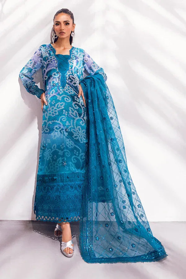 Nureh | Ballerina Formals | Blue Charm - Aqsa Fabrics