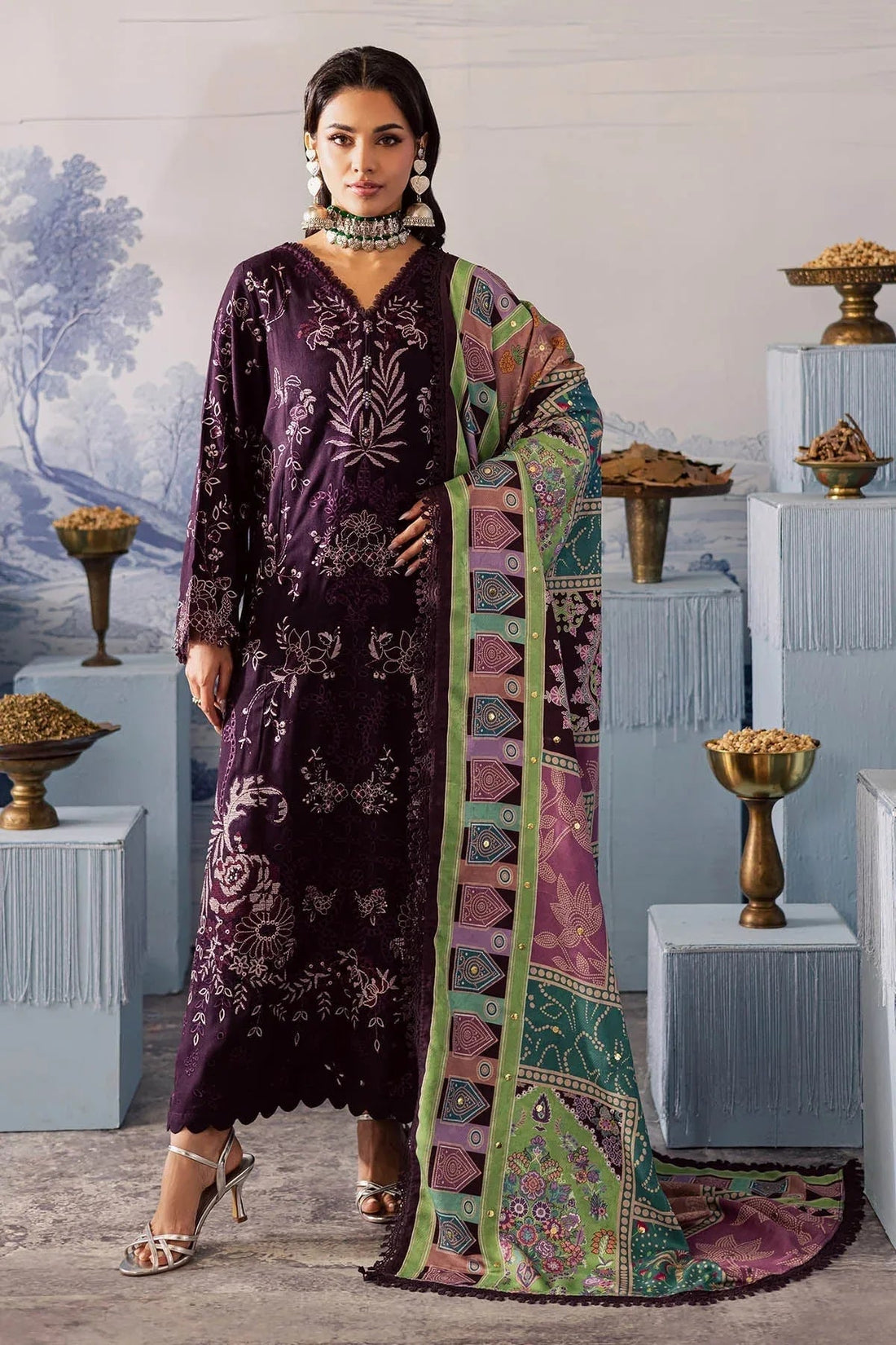 Nureh | Bazaar Luxe 25 | NE-208 - Aqsa Fabrics