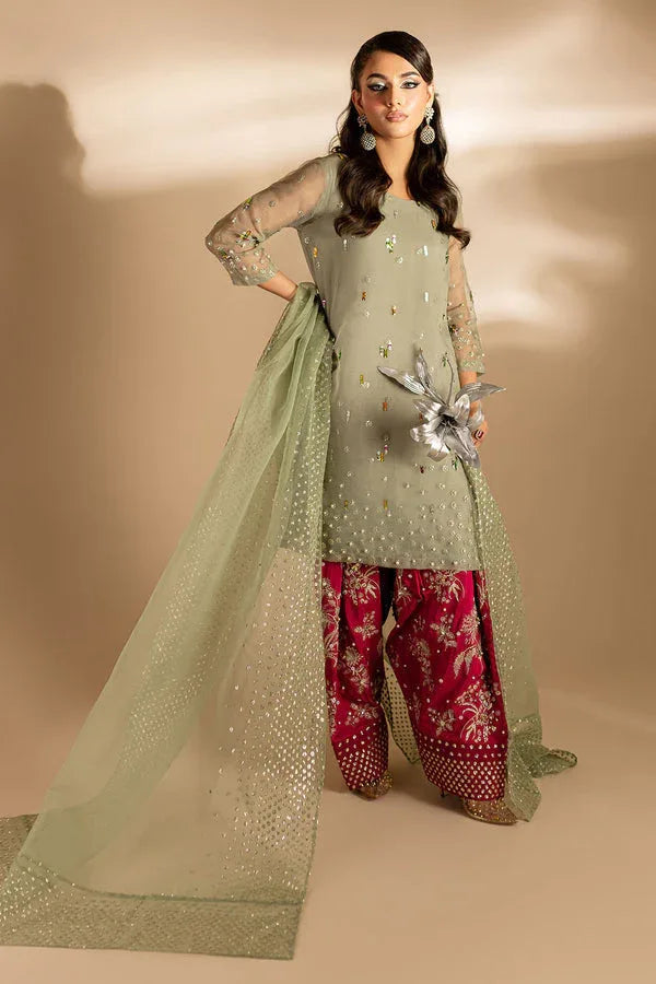 Nureh | Tiny Twinkles | TW-05 SCARLET SPICE - Aqsa Fabrics