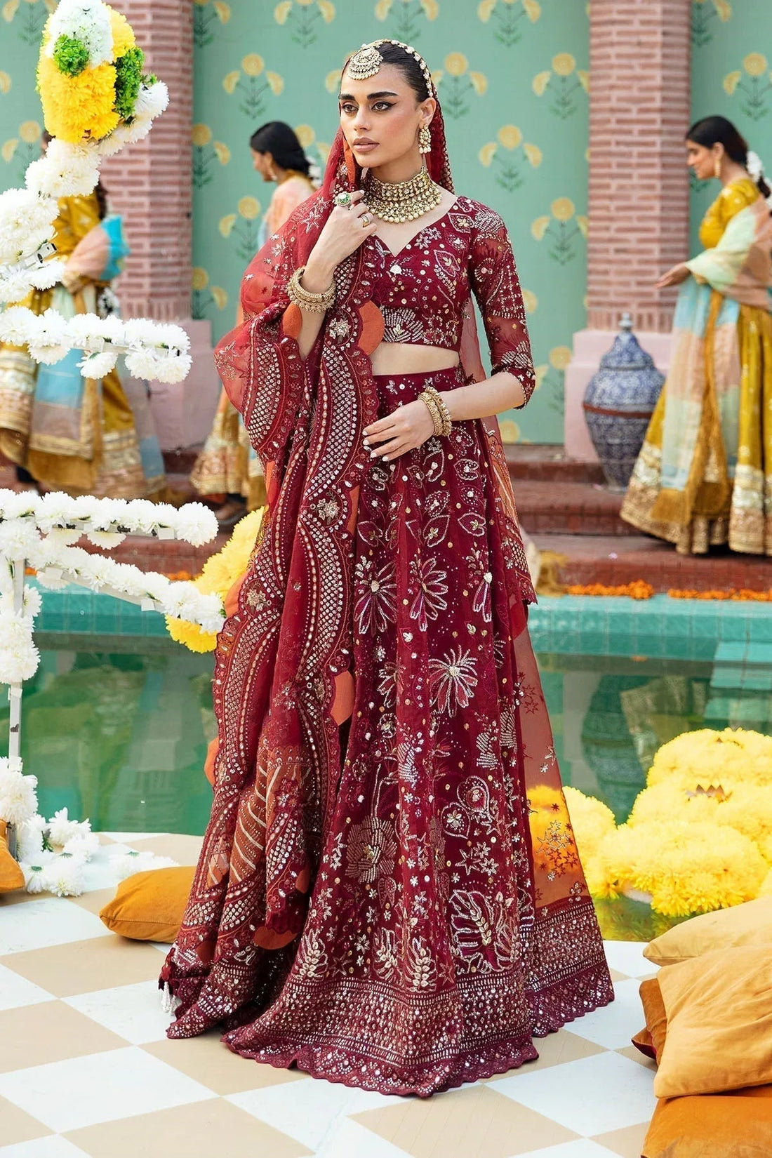 Nureh | Jhoomro Wedding Formals | NL-53 - MAHRO - Aqsa Fabrics