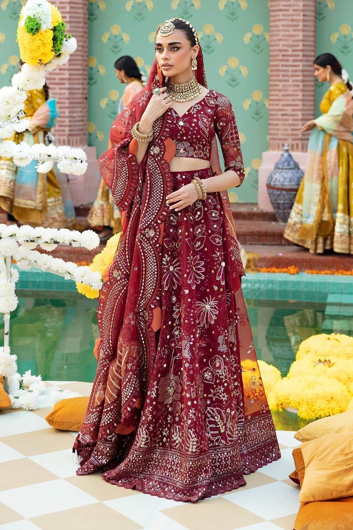 Nureh | Jhoomro Wedding Formals | NL-53 - MAHRO - Aqsa Fabrics