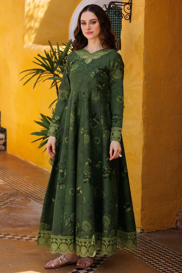 Farasha | Printed Essentials | Sage Charm - Aqsa Fabrics