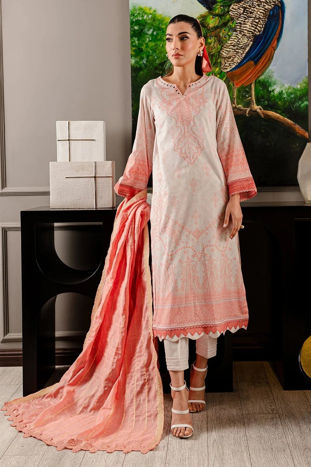 Nureh | Printed lawn 25 | SP-108 - Aqsa Fabrics