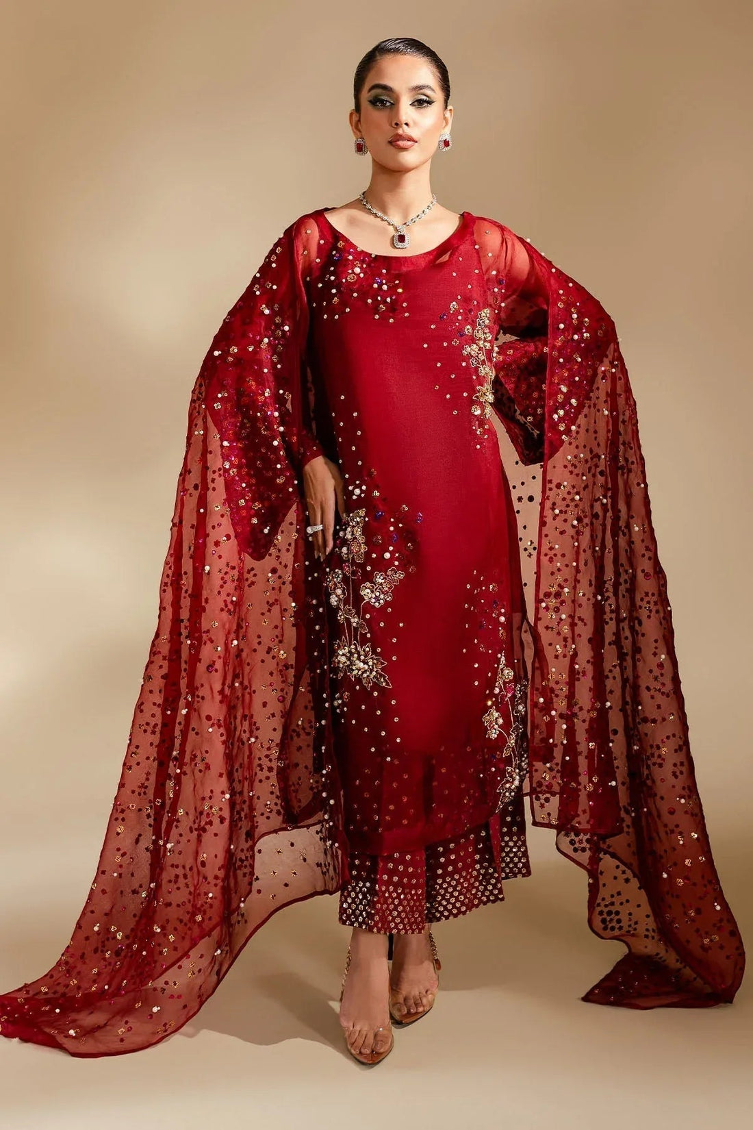 Nureh | Tiny Twinkles | LOVE STRUCK - Aqsa Fabrics