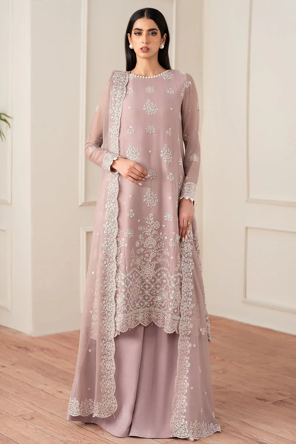 Farasha | Essence Formals 25 | Powder Bloom - Aqsa Fabrics