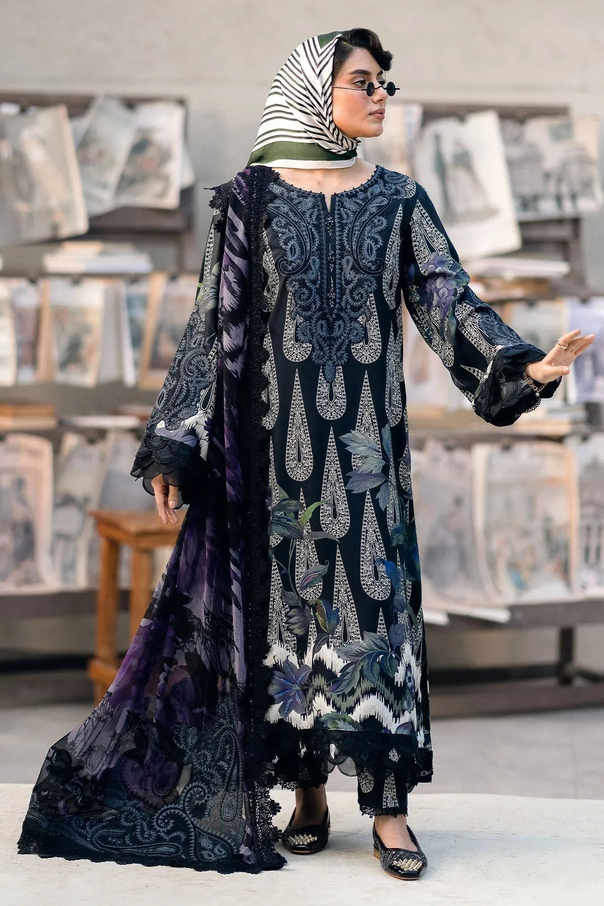 Nureh | Glam Girl Lawn | GL-19 - Aqsa Fabrics