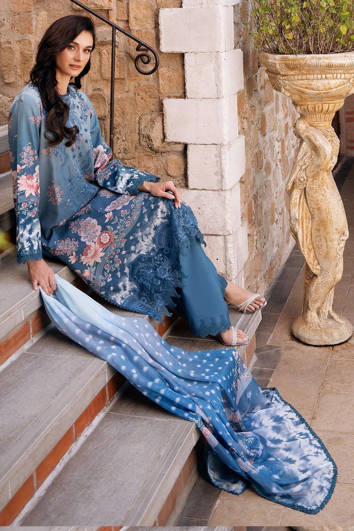 Afrozeh | Damask The Holiday Edit '25 - Lawn| Seraphina A - Aqsa Fabrics