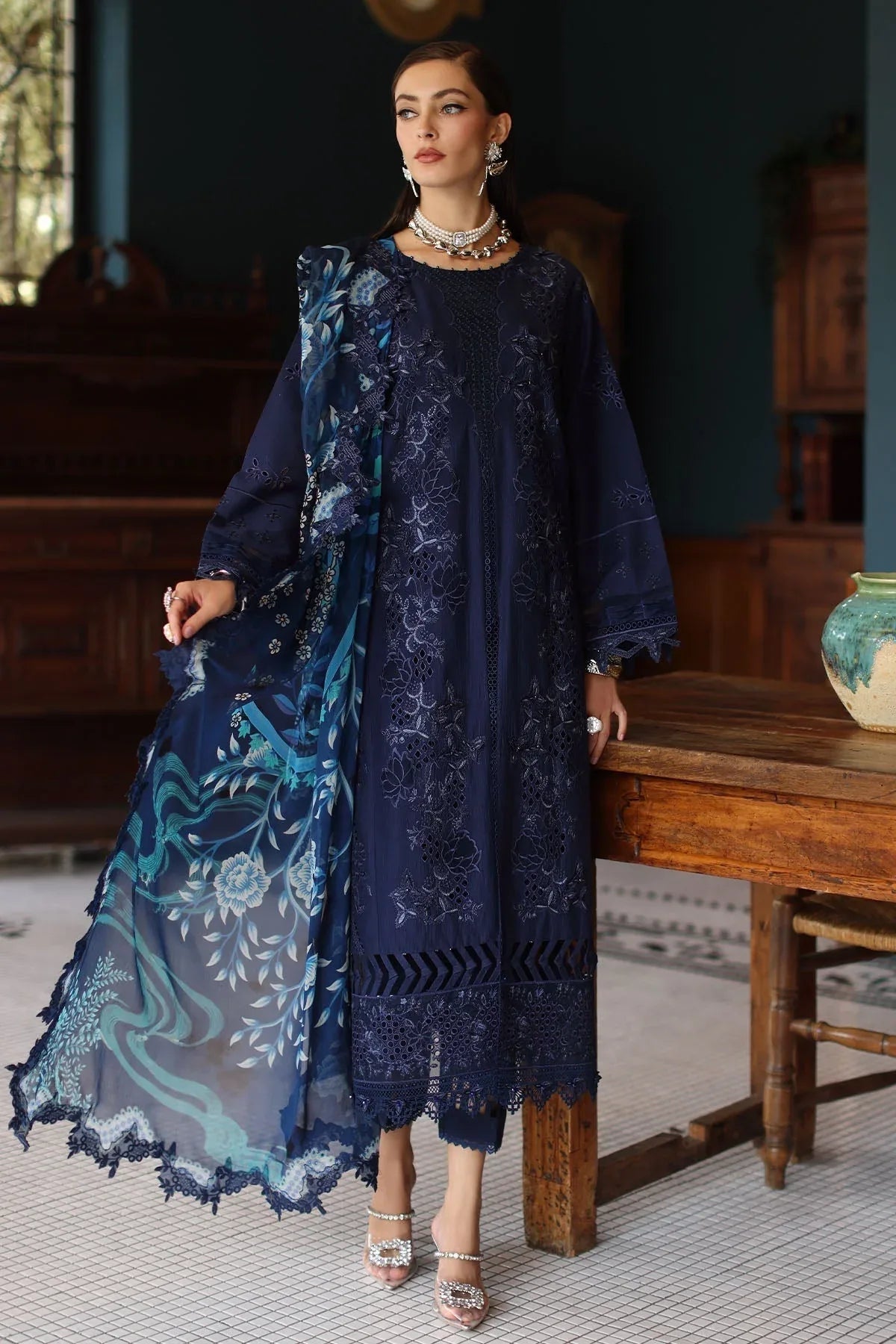 Nureh | Maya Lawn | NS-158 - Aqsa Fabrics