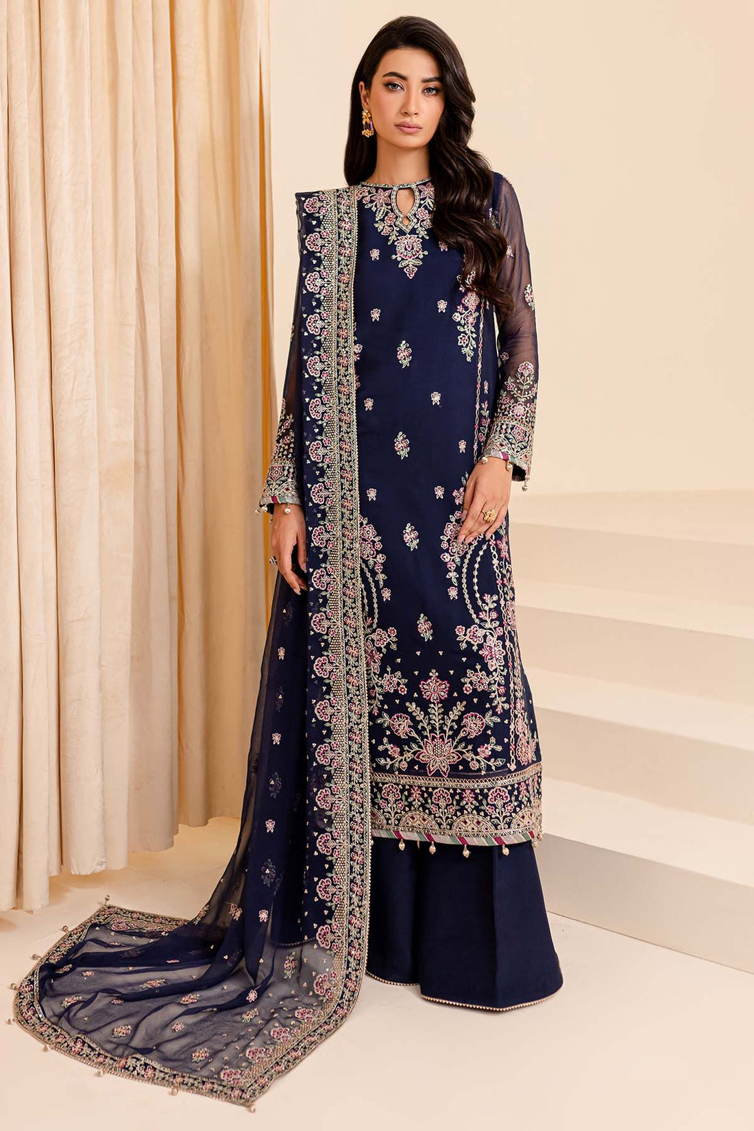 Farasha | Lumiere Formals | NAVY NOIR - Aqsa Fabrics