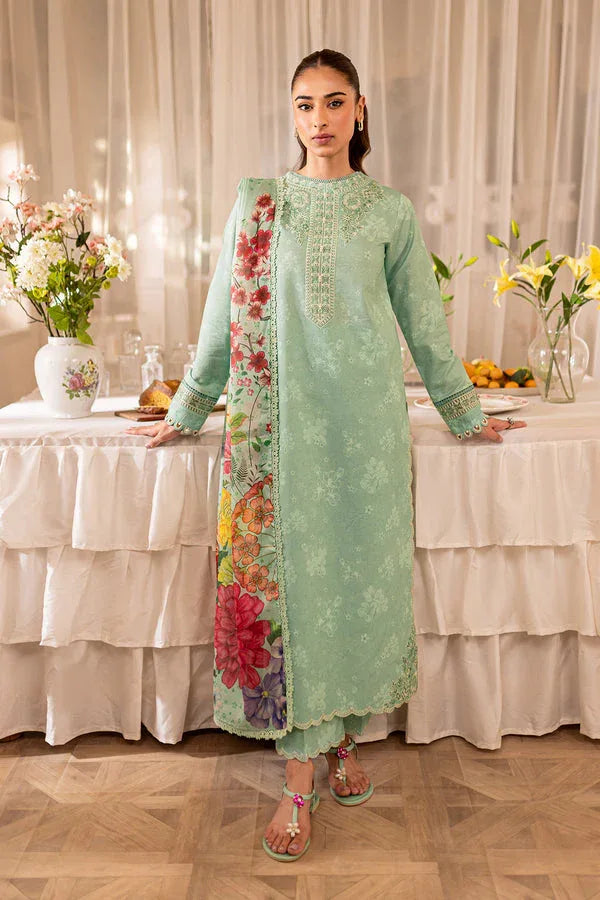 Farasha | Seraya Lawn 24 | SAGE - Aqsa Fabrics