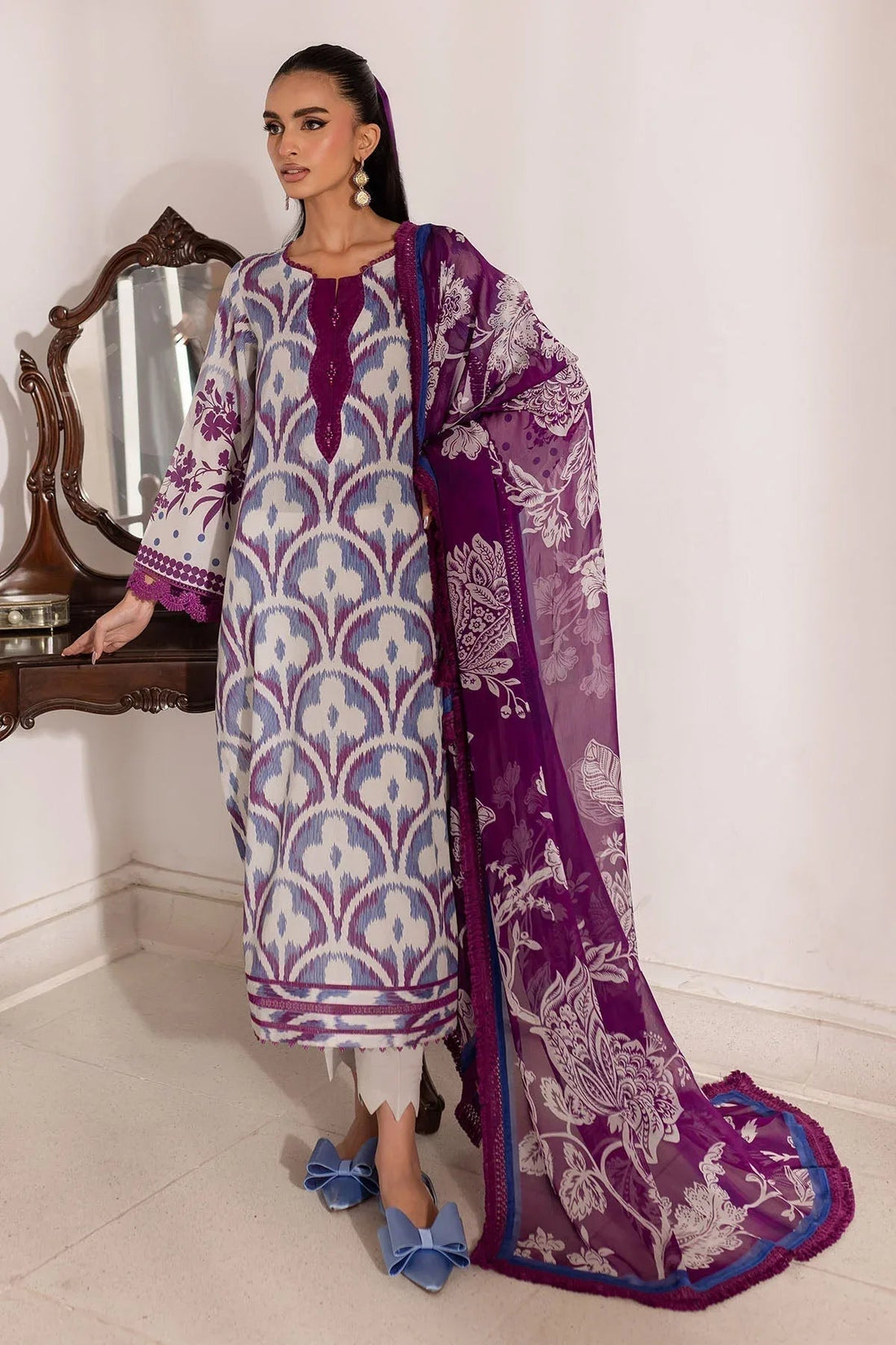 Nureh | Printed Lawn 25 | SP-147 - Aqsa Fabrics