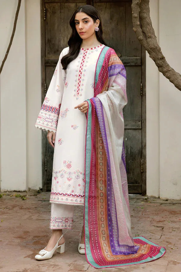 Farasha | Summer Weaves Embroidered Lawn | Pebble Glow - Aqsa Fabrics