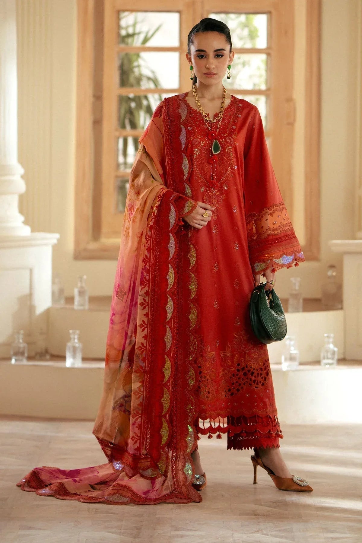 Nureh | Maya Lawn | NS-142 - Aqsa Fabrics