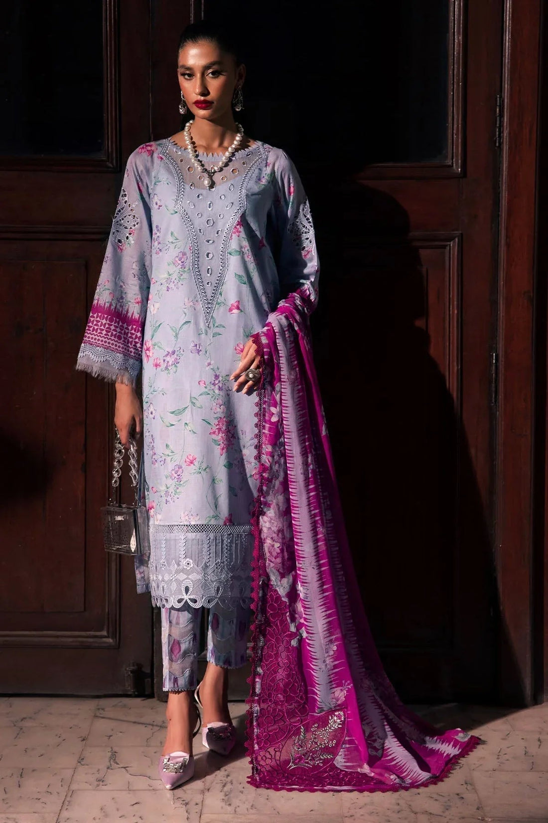 Nureh | Glam Girl Lawn | GL-17 - Aqsa Fabrics