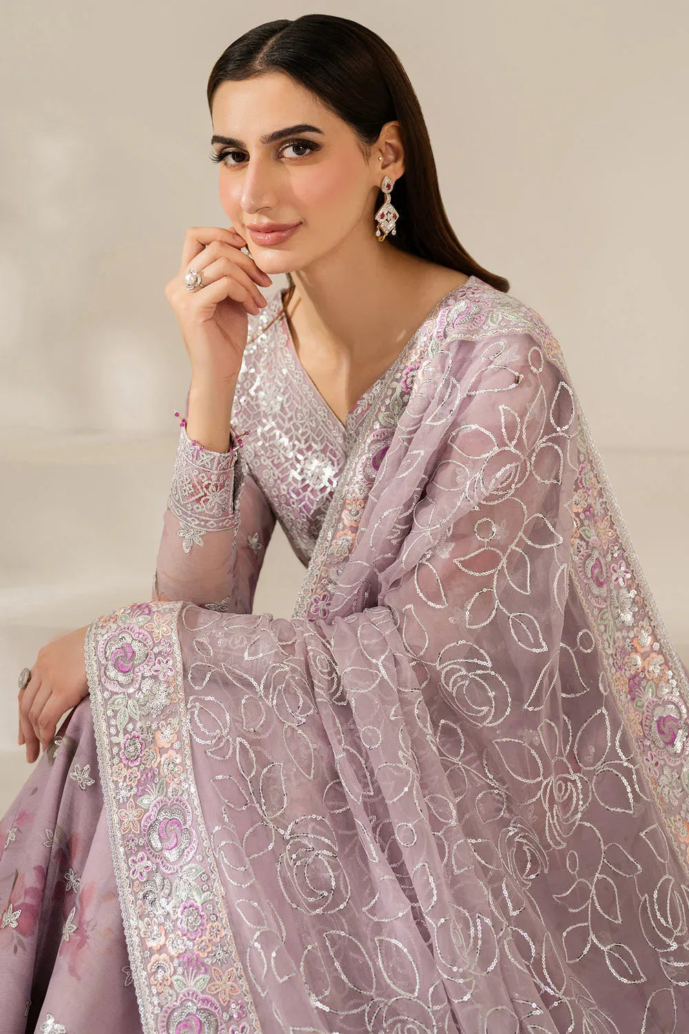 Farasha | Fiorella Formals | Lilly Passion - Aqsa Fabrics