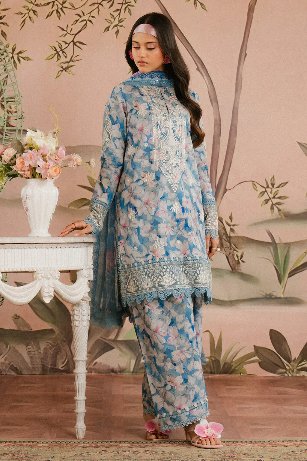 Ayzel | Armelia Printed Lawn 25 | Scilla - Aqsa Fabrics
