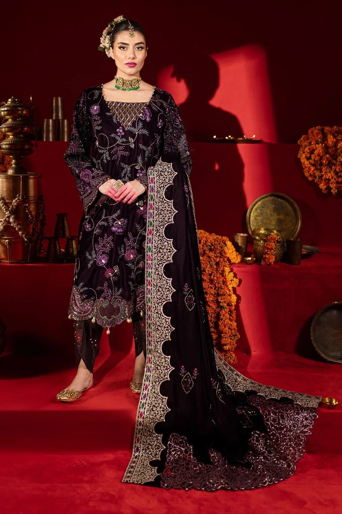 Nureh | Maya Velvet | NW-91 - Aqsa Fabrics