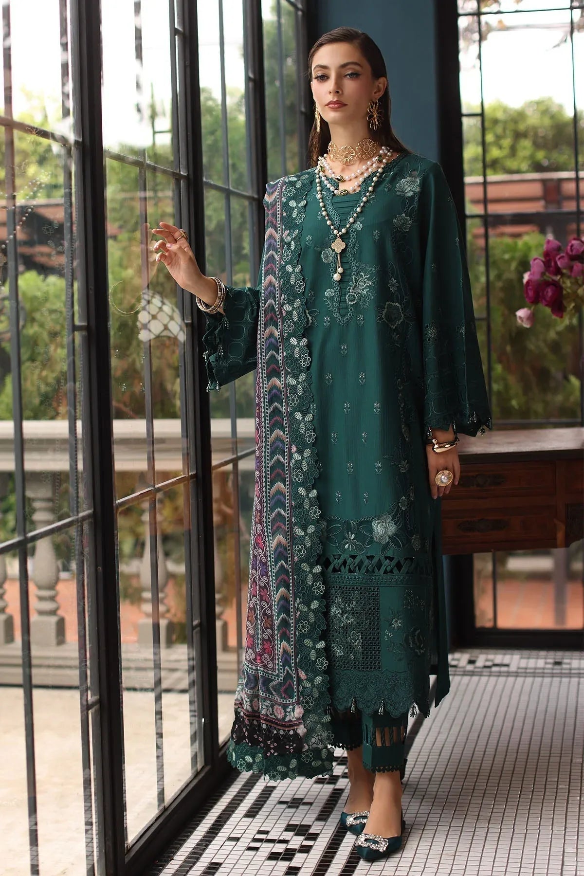 Nureh | Maya Lawn | NS-154 - Aqsa Fabrics