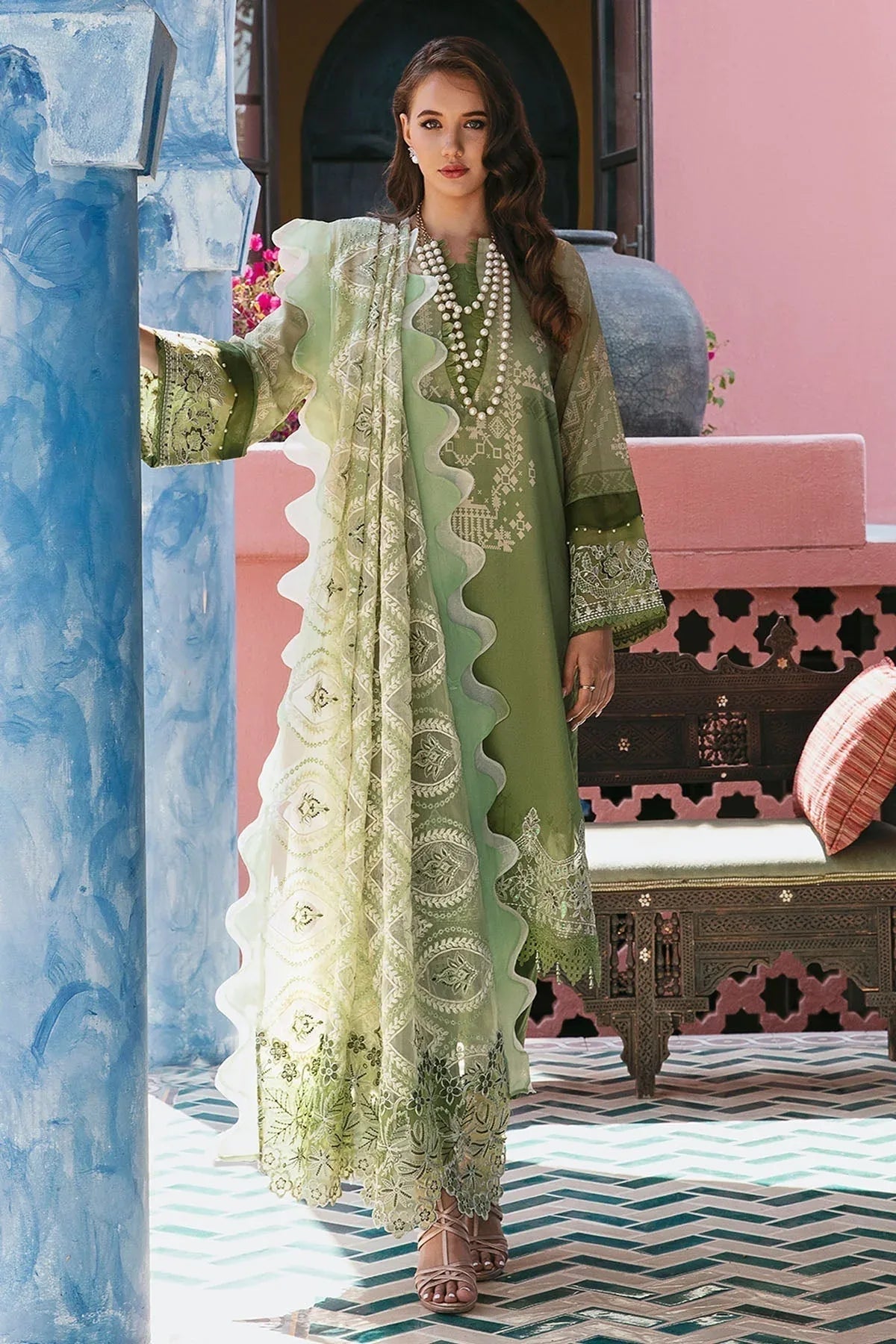 Nureh | Maya Swiss Lawn | NS-64 - Aqsa Fabrics