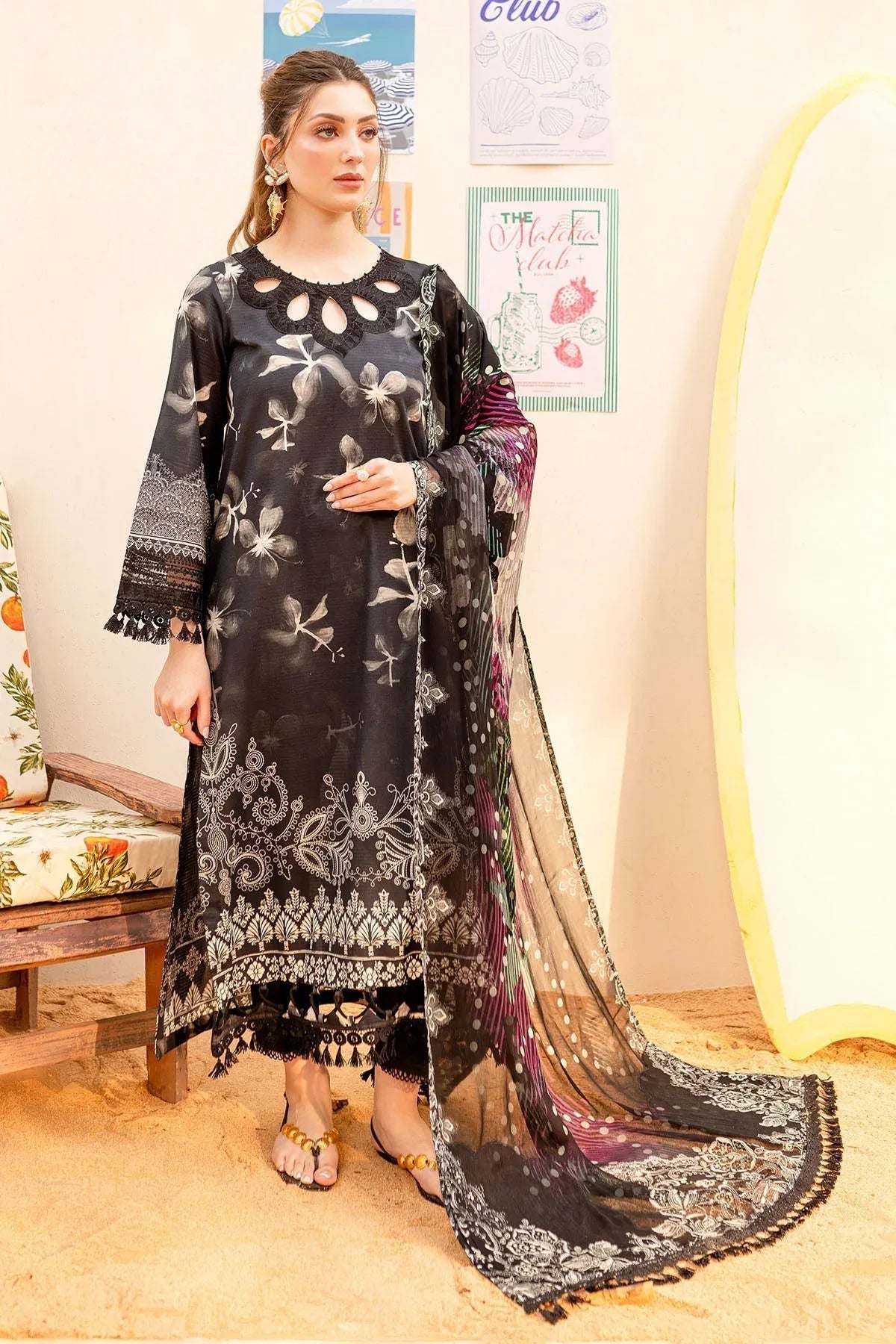 Nureh | Gardenia Lawn 25 |NSG-185 - Aqsa Fabrics