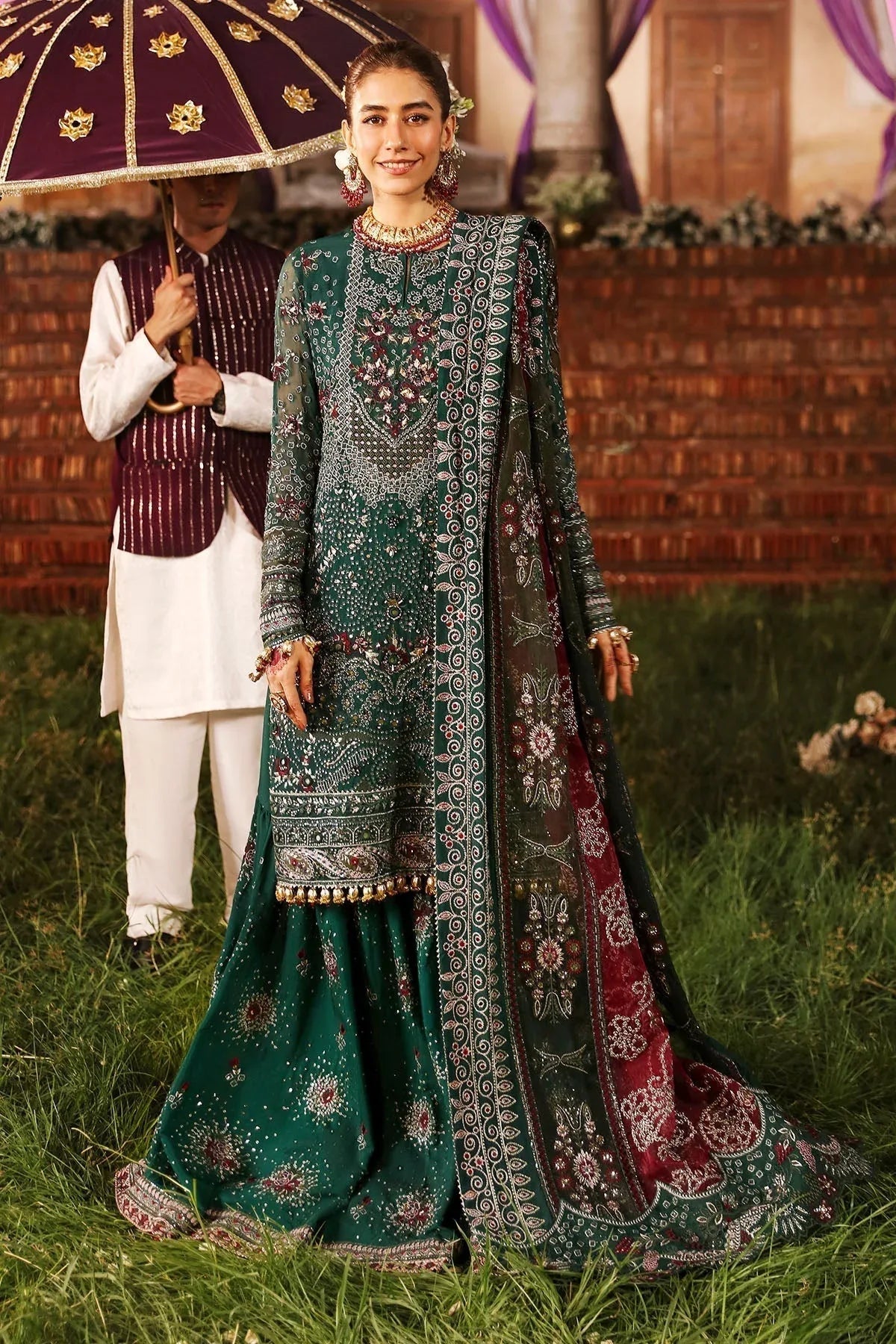 Nureh | Jhoomro Wedding Formals | NL-68 SHADMANI - Aqsa Fabrics