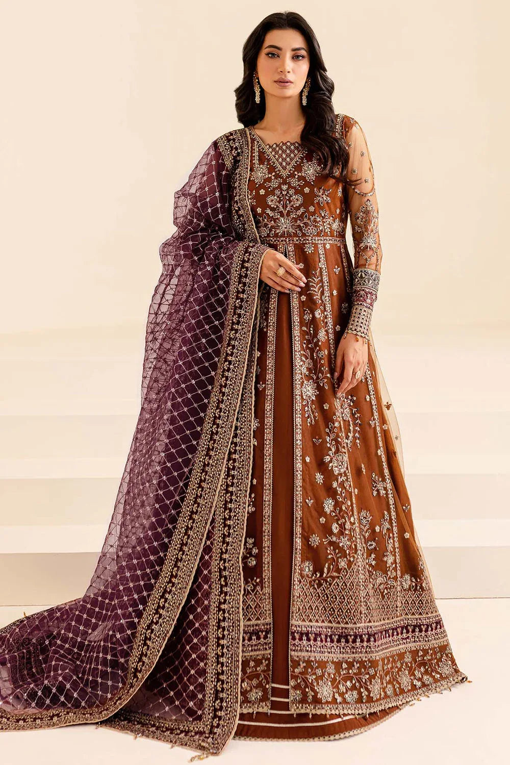 Farasha | Lumiere Formals | Crimson Allure - Aqsa Fabrics