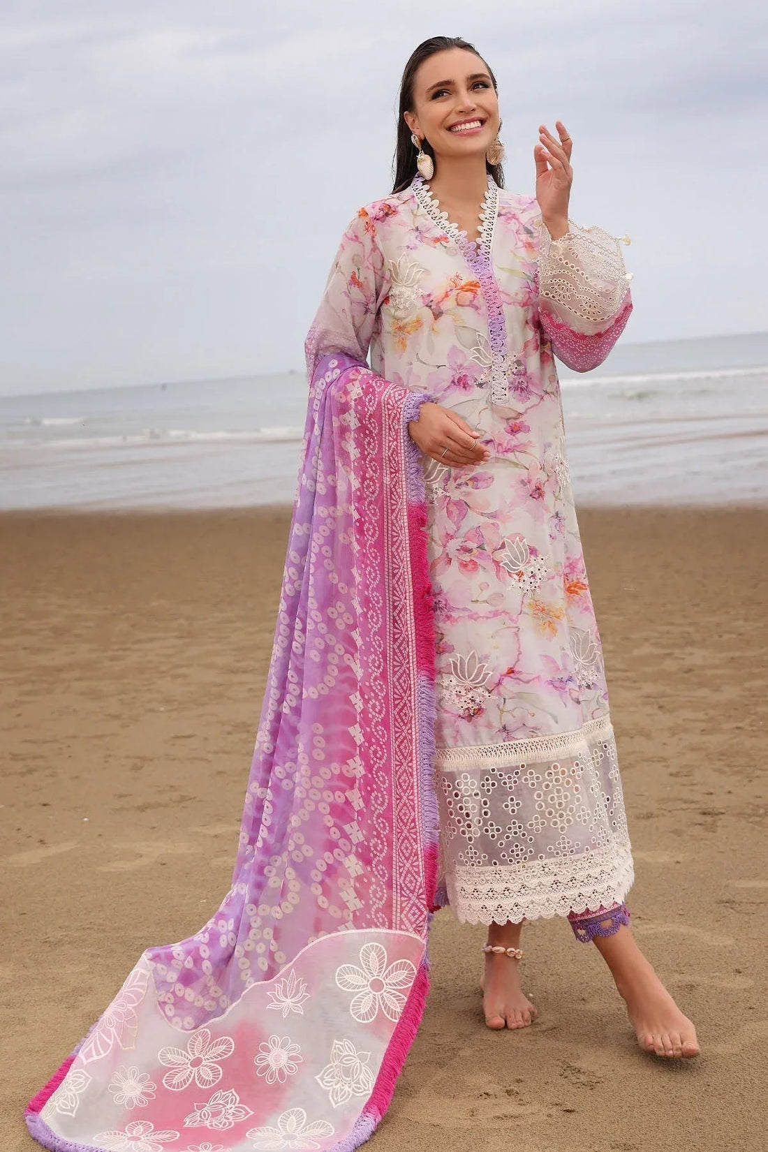 Nureh | Gardenia Embroidered Lawn 25 | NSG-172 - Aqsa Fabrics
