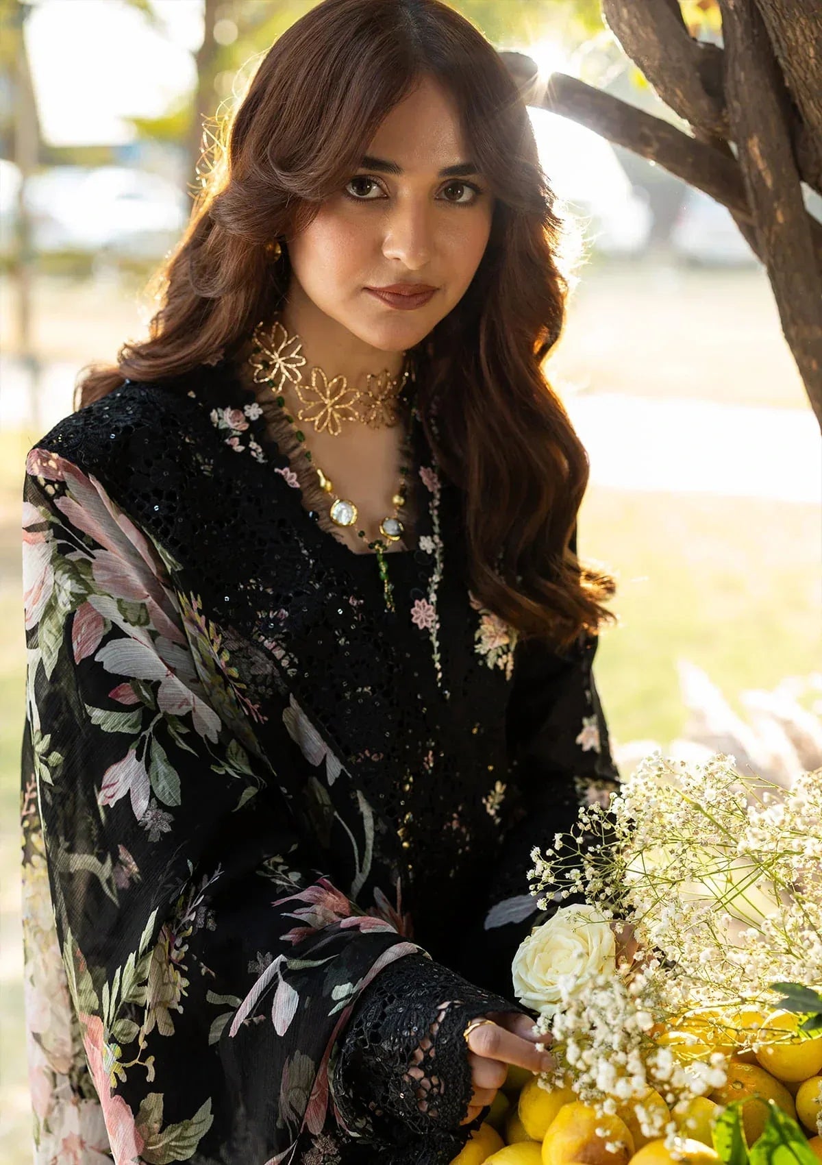 ELY-2B MIDNIGHT BLOSSOM - Aqsa Fabrics