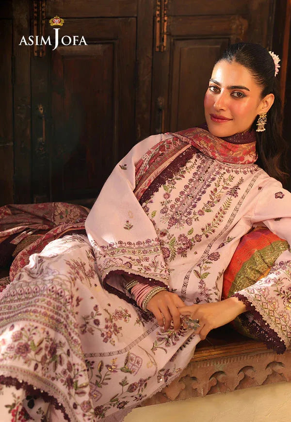 Asim Jofa | Summer Rhapsody | AJUBU-05 Embroidered Jacquard - Aqsa Fabrics