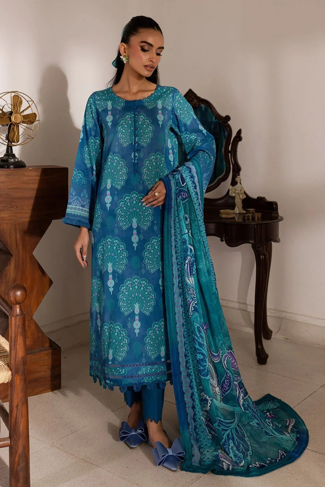 Nureh | Printed Lawn 25 | SP-145 - Aqsa Fabrics