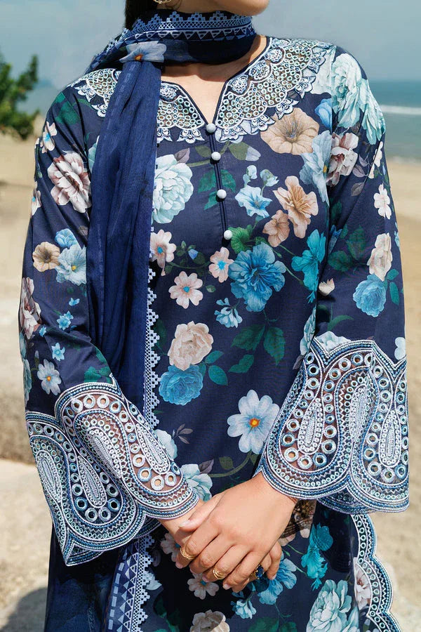 Farasha | Printed Essentials | Floral Blush - Aqsa Fabrics