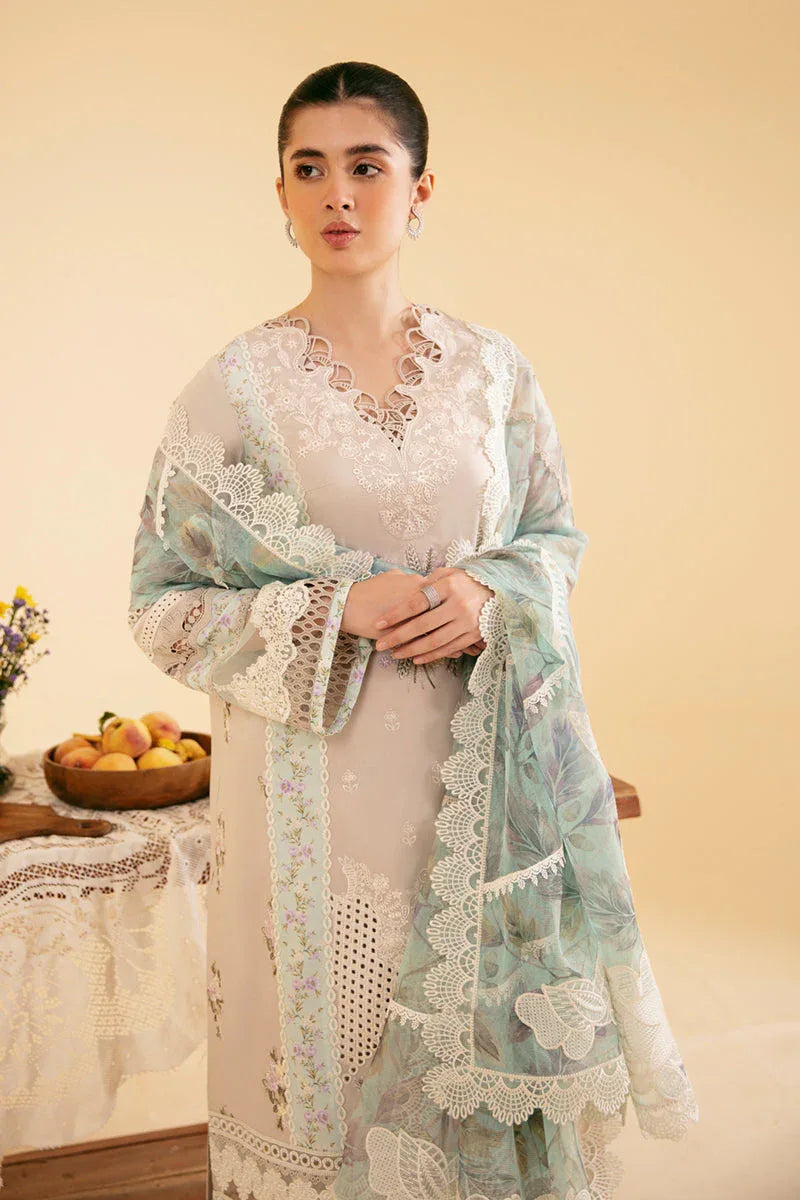 Qalamkar | Qlinekari Luxury Lawn | SQ-13 AYSEL - Aqsa Fabrics