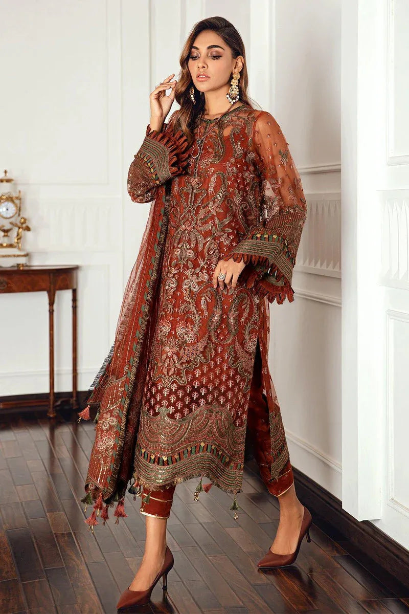 Jazmin | Formals Collection | NET UN-4018 - Aqsa Fabrics