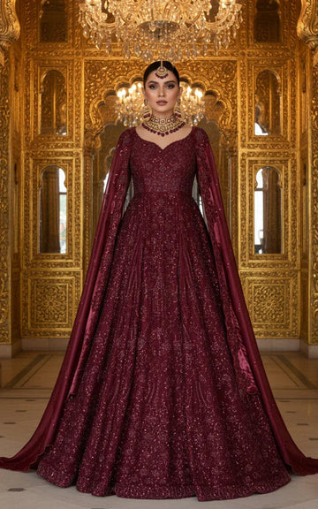 Embroidered Maxi With Dupatta